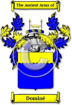 Dominé Family Crest Download (jpg) Legacy Series - 150 DPI