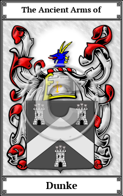 Dunke Family Crest Download (JPG)  Book Plated - 150 DPI
