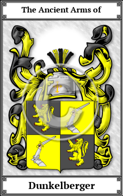 Dunkelberger Family Crest Download (JPG)  Book Plated - 150 DPI