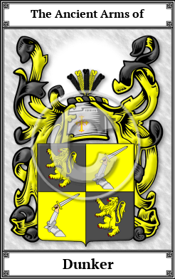 Dunker Family Crest Download (JPG)  Book Plated - 150 DPI