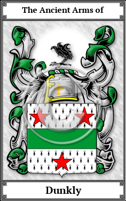 Dunkly Family Crest Download (JPG)  Book Plated - 150 DPI