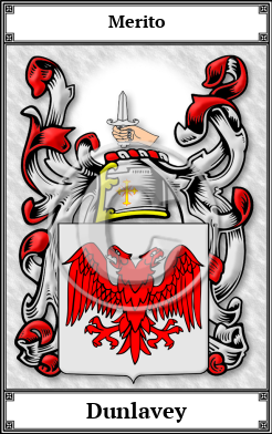 Dunlavey Family Crest Download (JPG)  Book Plated - 150 DPI