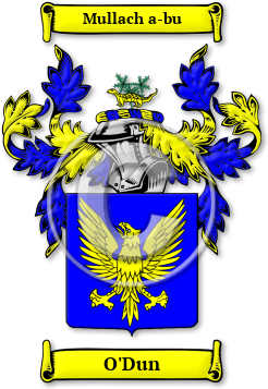 O'Dun Family Crest Download (jpg) Legacy Series - 150 DPI