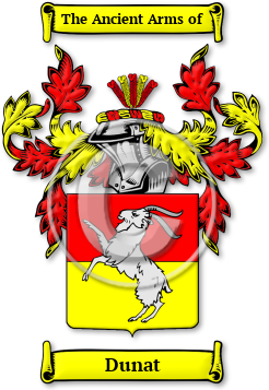 Dunat Family Crest Download (jpg) Legacy Series - 150 DPI