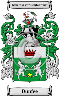 Dunfee Family Crest Download (JPG) Heritage Series - 600 DPI