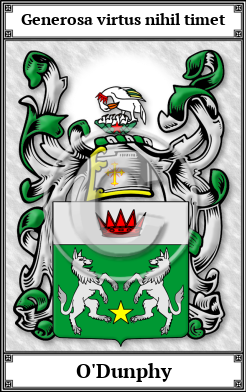O'Dunphy Family Crest Download (JPG)  Book Plated - 150 DPI