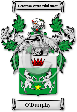 O'Dunphy Family Crest Download (jpg) Legacy Series - 150 DPI