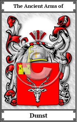 Dunst Family Crest Download (JPG) Book Plated - 600 DPI