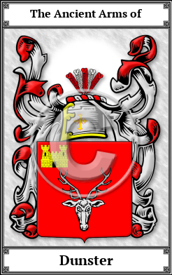 Dunster Family Crest Download (JPG)  Book Plated - 150 DPI