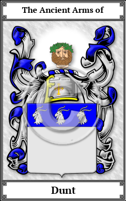 Dunt Family Crest Download (JPG) Book Plated - 600 DPI