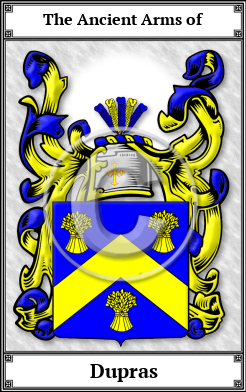 Dupras Family Crest Download (JPG) Book Plated - 600 DPI