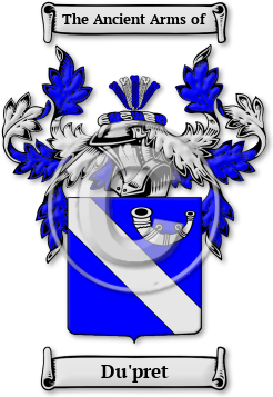 Du'pret Family Crest Download (jpg) Legacy Series - 150 DPI