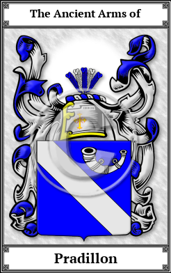 Pradillon Family Crest Download (JPG)  Book Plated - 150 DPI