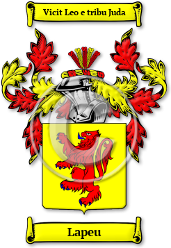 Lapeu Family Crest Download (jpg) Legacy Series - 150 DPI