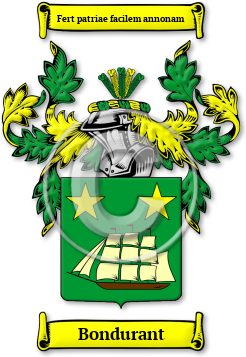 Bondurant Family Crest Download (jpg) Legacy Series - 150 DPI