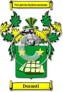 Duranti Family Crest Download (jpg) Legacy Series - 150 DPI