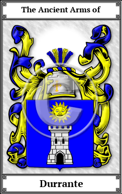 Durrante Family Crest Download (JPG)  Book Plated - 150 DPI
