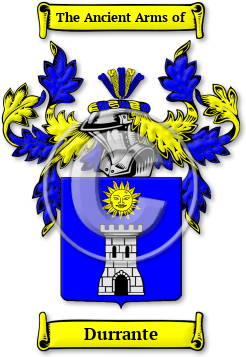 Durrante Family Crest Download (jpg) Legacy Series - 150 DPI