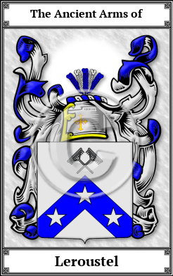 Leroustel Family Crest Download (JPG)  Book Plated - 150 DPI