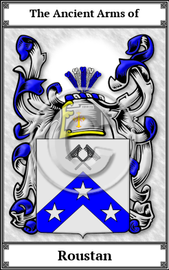 Roustan Family Crest Download (JPG)  Book Plated - 150 DPI