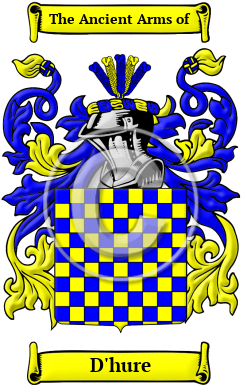 D'hure Family Crest/Coat of Arms