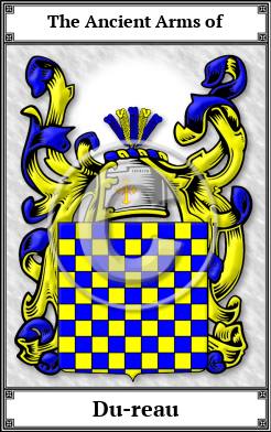 Du-reau Family Crest Download (JPG)  Book Plated - 150 DPI