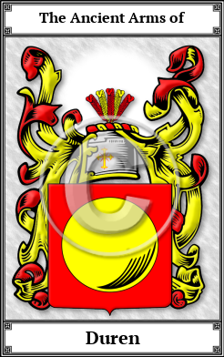Duren Family Crest Download (JPG)  Book Plated - 150 DPI