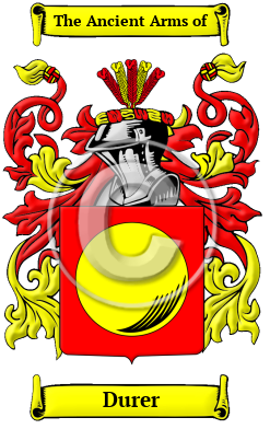 Durer Family Crest Download (JPG) Heritage Series - 600 DPI