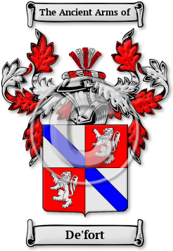De'fort Family Crest Download (jpg) Legacy Series - 150 DPI