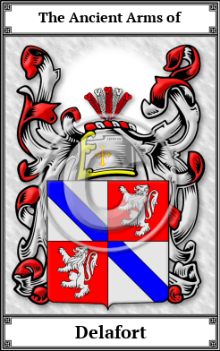 Delafort Family Crest Download (JPG)  Book Plated - 150 DPI