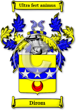 Dirom Family Crest Download (jpg) Legacy Series - 150 DPI