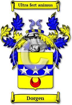 Dorgen Family Crest Download (jpg) Legacy Series - 150 DPI