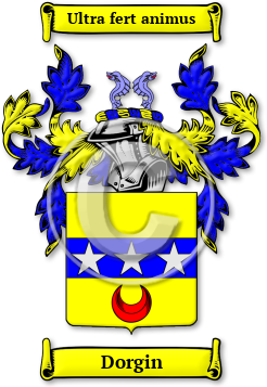 Dorgin Family Crest Download (jpg) Legacy Series - 150 DPI