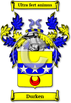 Durken Family Crest Download (jpg) Legacy Series - 150 DPI