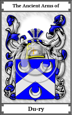 Du-ry Family Crest Download (JPG)  Book Plated - 150 DPI