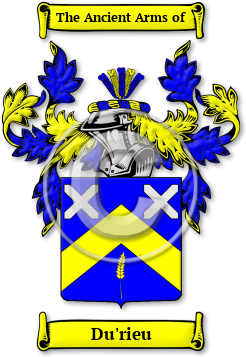 Du'rieu Family Crest Download (jpg) Legacy Series - 150 DPI