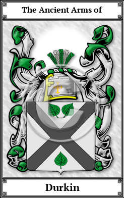 Durkin Family Crest Download (JPG)  Book Plated - 150 DPI