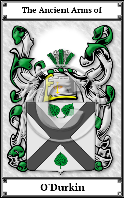 O'Durkin Family Crest Download (JPG)  Book Plated - 150 DPI