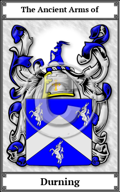 Durning Family Crest Download (JPG)  Book Plated - 150 DPI