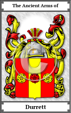 Durrett Family Crest Download (JPG)  Book Plated - 150 DPI