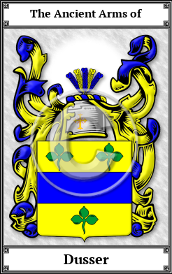 Dusser Family Crest Download (JPG)  Book Plated - 150 DPI