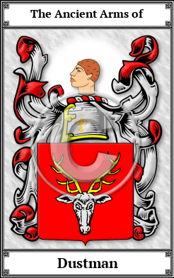 Dustman Family Crest Download (JPG)  Book Plated - 150 DPI