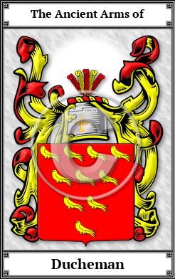 Ducheman Family Crest Download (JPG) Book Plated - 600 DPI