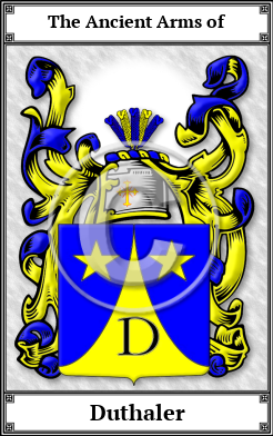 Duthaler Family Crest Download (JPG) Book Plated - 600 DPI