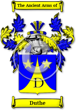 Duthe Family Crest Download (jpg) Legacy Series - 150 DPI