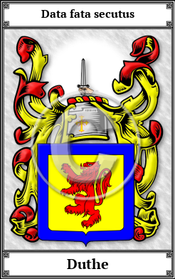 Duthe Family Crest Download (JPG) Book Plated - 600 DPI
