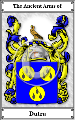 Dutra Family Crest Download (JPG)  Book Plated - 150 DPI