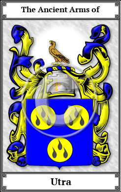 Utra Family Crest Download (JPG) Book Plated - 600 DPI