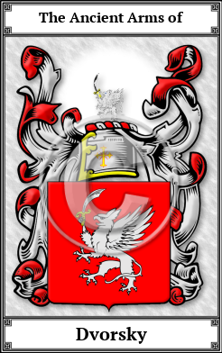 Dvorsky Family Crest Download (JPG)  Book Plated - 150 DPI