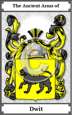 Dwit Family Crest Download (JPG) Book Plated - 600 DPI